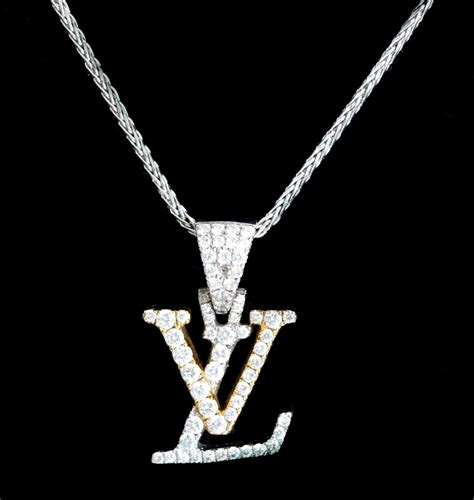 louis vuitton j necklace|14k Louis Vuitton necklace.